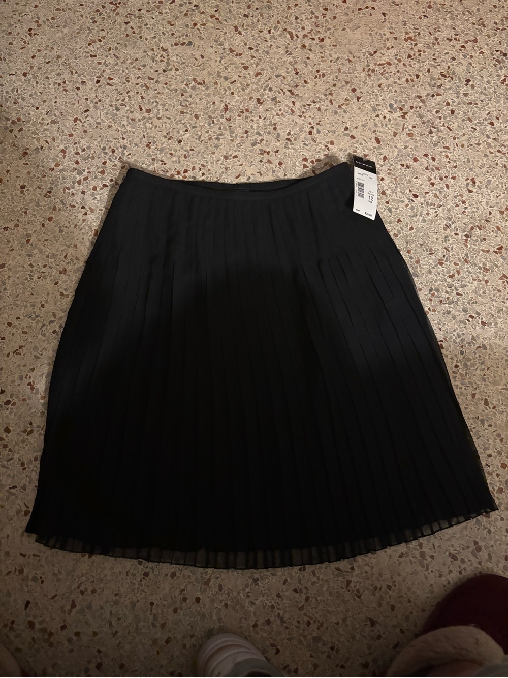 NWT requirements black pleated skirt size 12